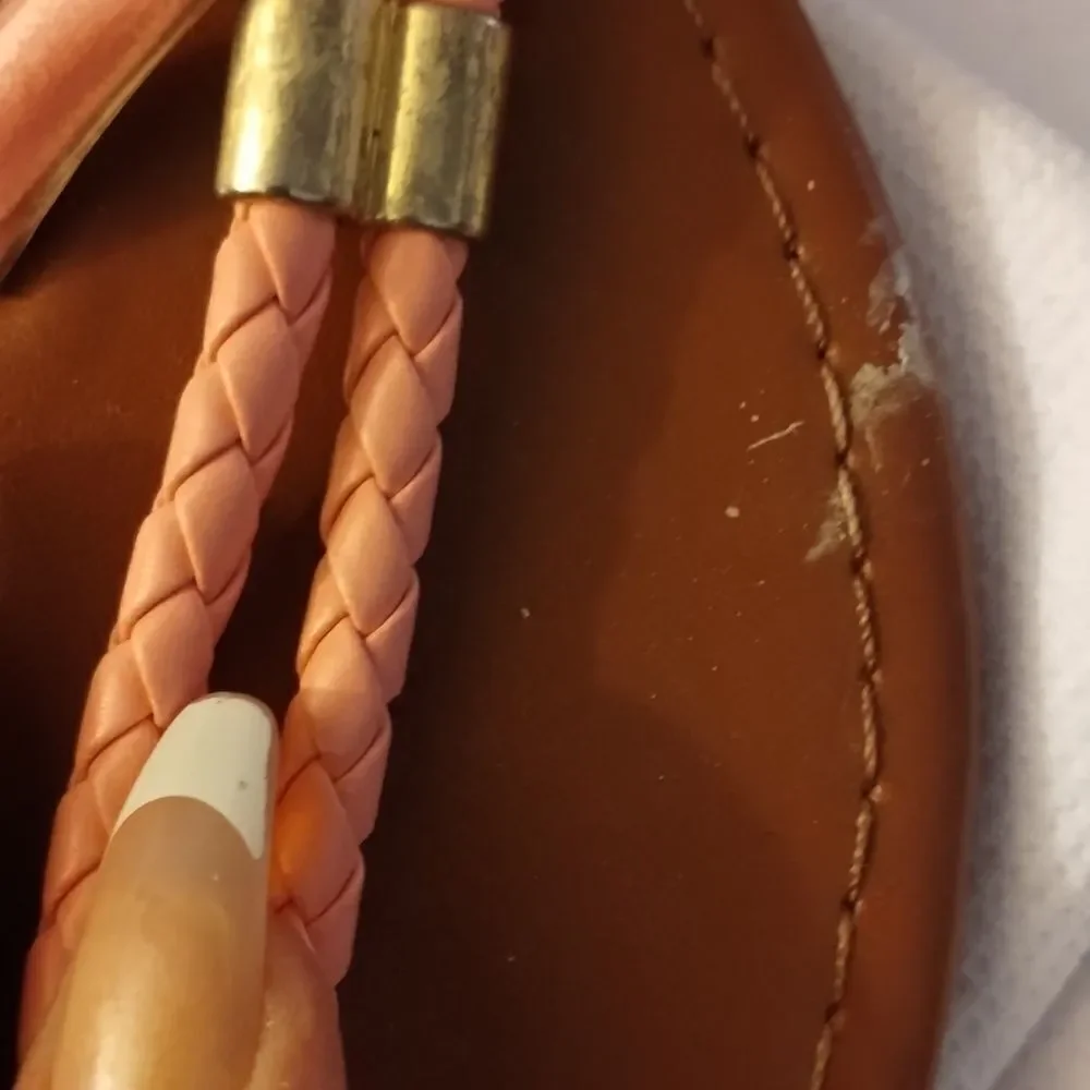 Pink & Gold Sandals Flats sz 11